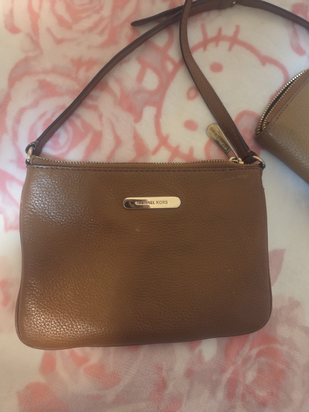 Michael Kors Brown Leather Crossbody Bag